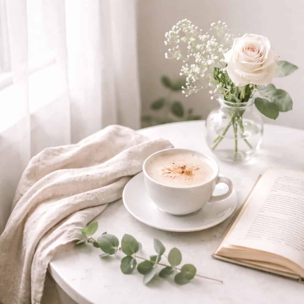 Serene coffee by the window