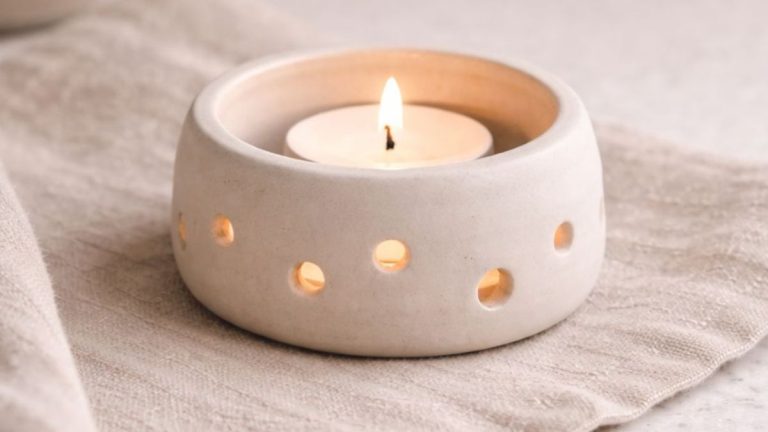air dry clay tea light holders