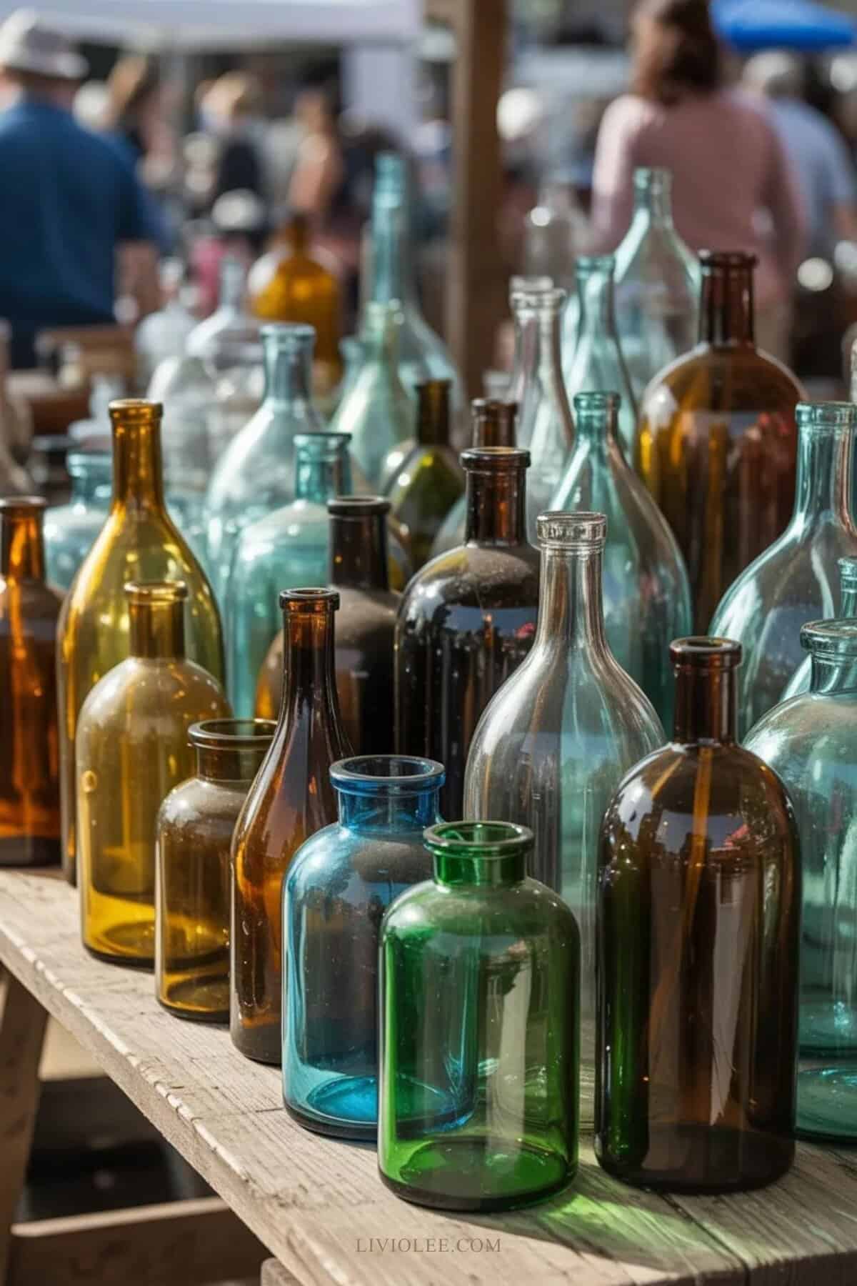 flea market finds vintage glass bottles