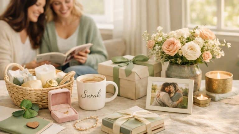 best friends sharing gifts and memories