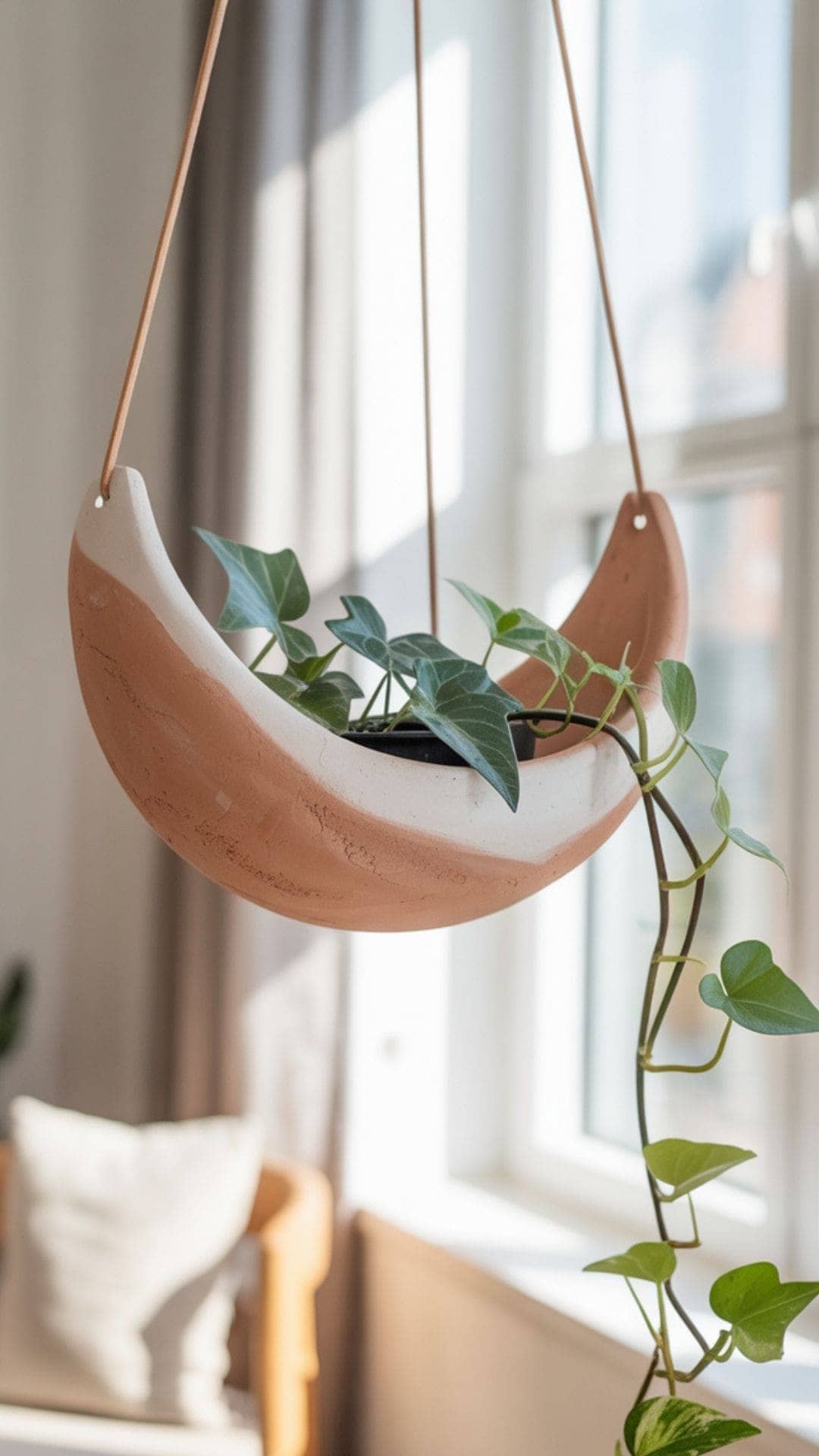 air dry clay hanging planter