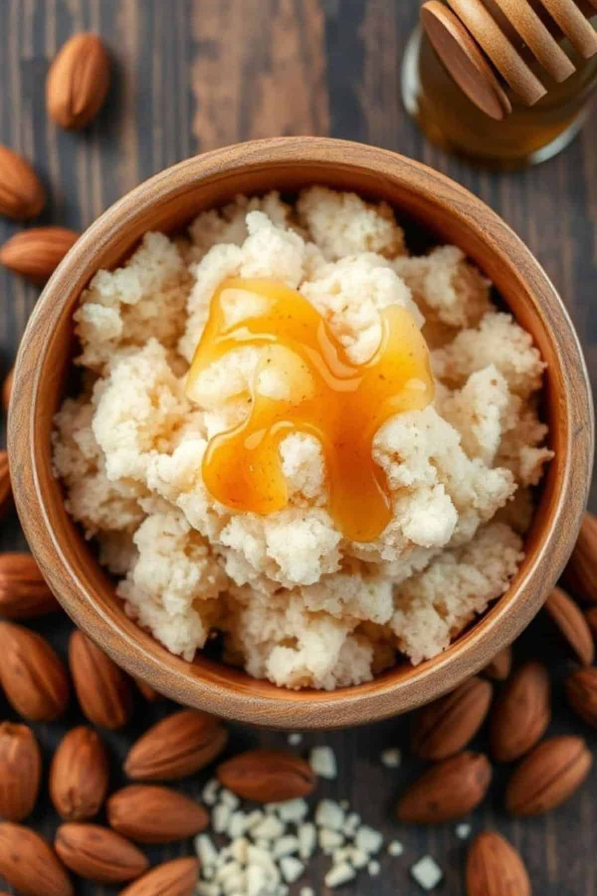 honey almond sugar scrub 1