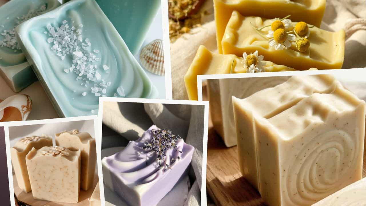 selection of melt and pour soaps