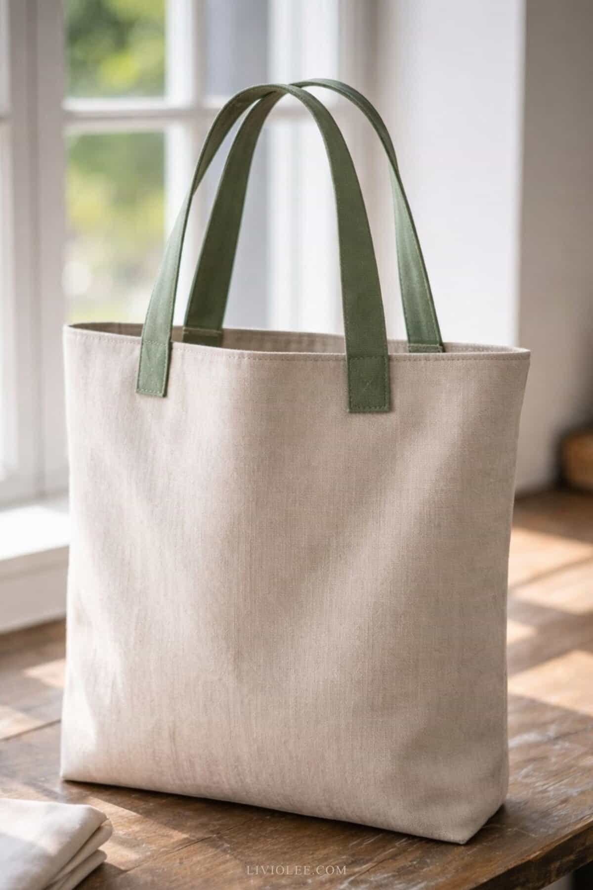 soft unstructured tote bag and clean finish