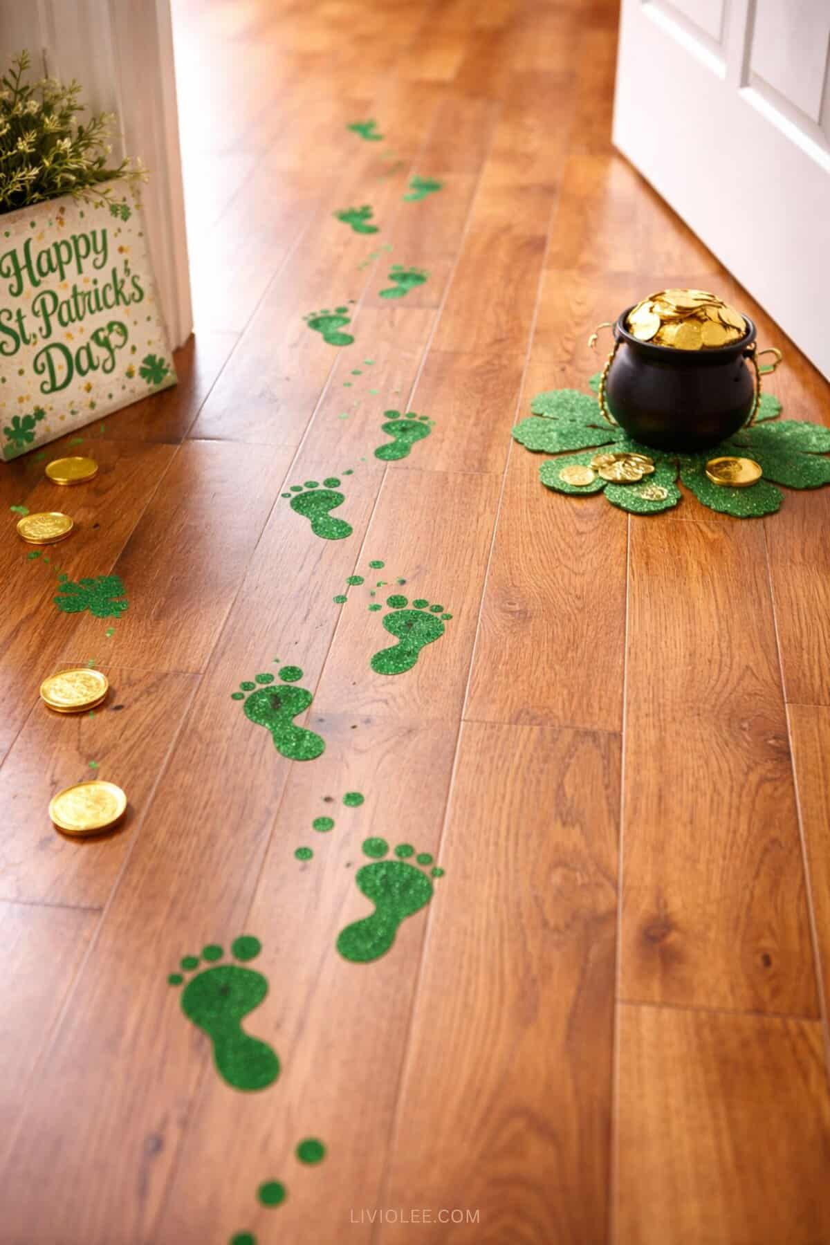 st patricks day Leprechaun footprints