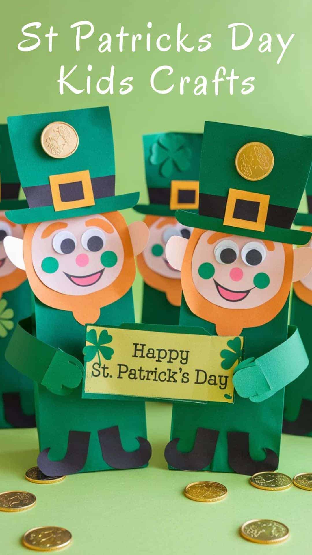 st patricks day leprechaun puppets