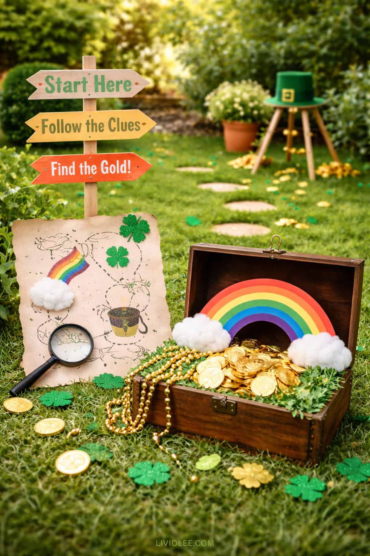 st patricks day leprechaun treasure hunt