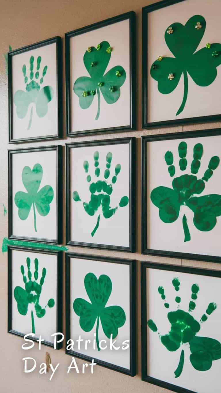 hand painting St Patrick's day crafts
