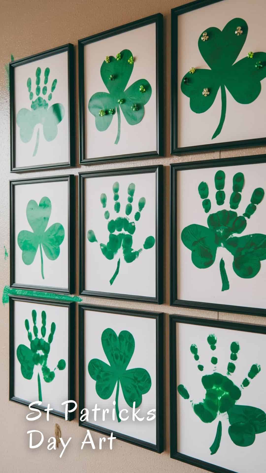hand painting St Patrick's day crafts