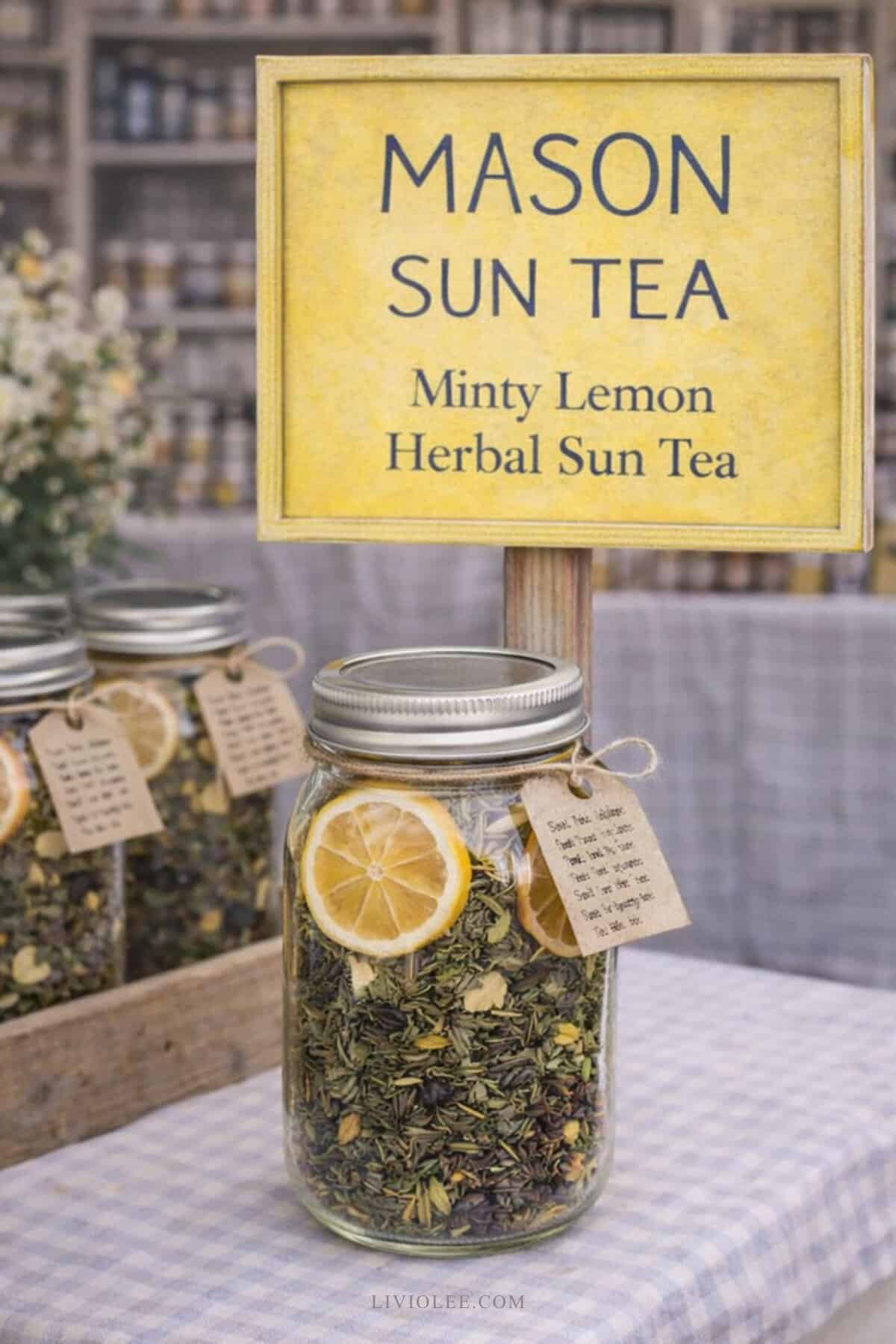 Minty Lemon Herbal Sun Tea Kit
