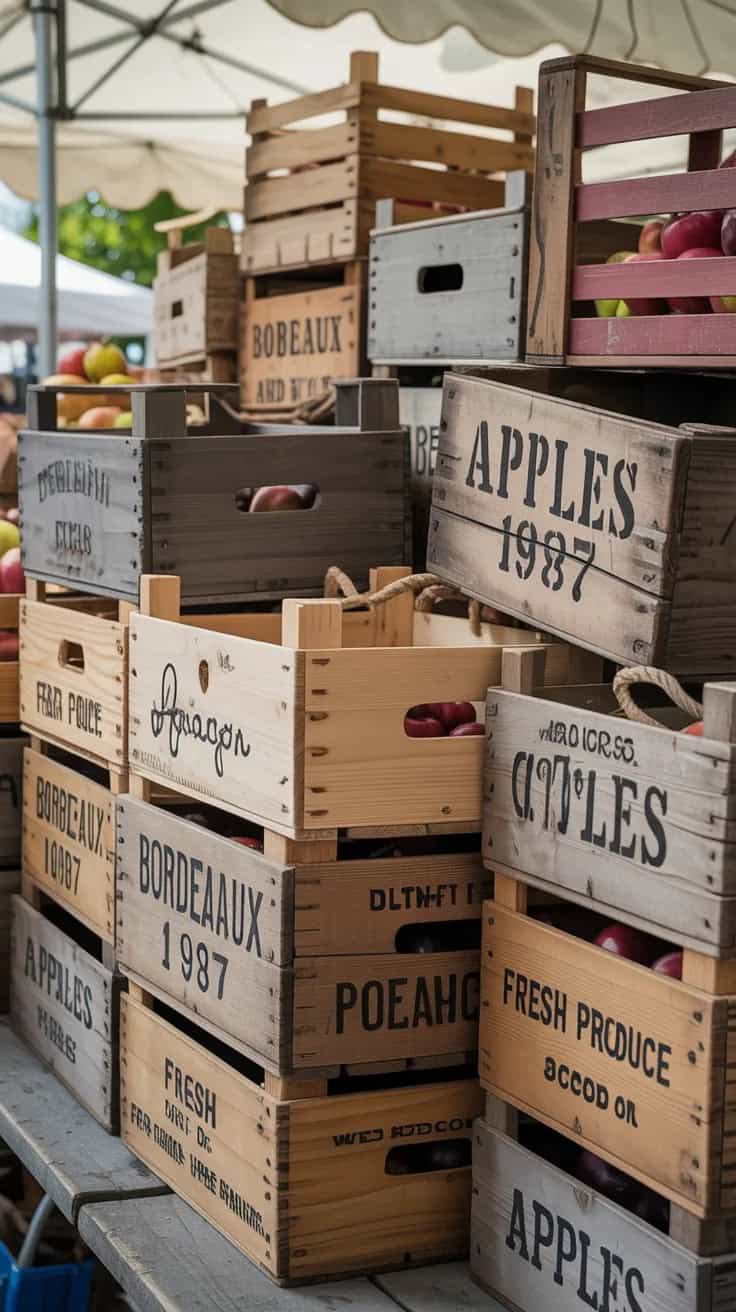 wooden crates