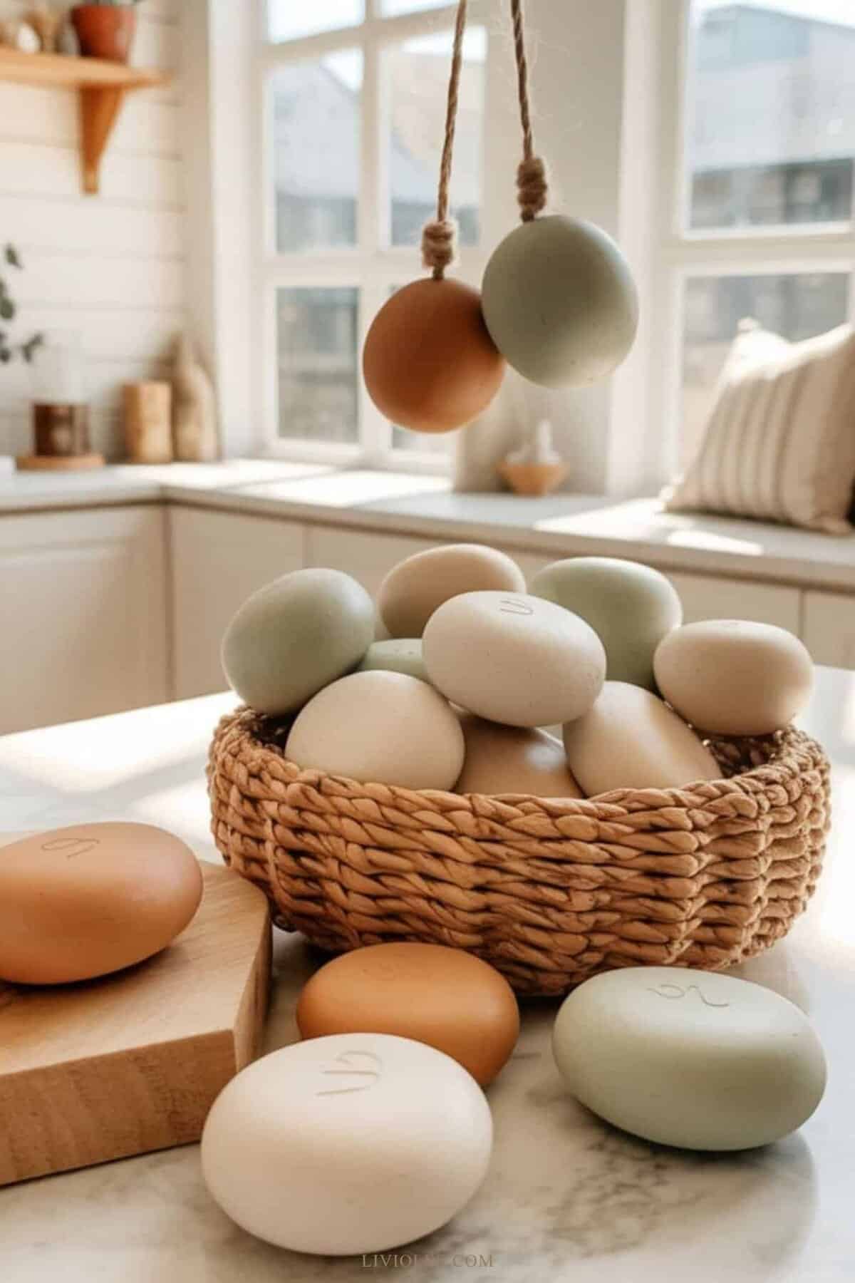 air dry clay displaying stones