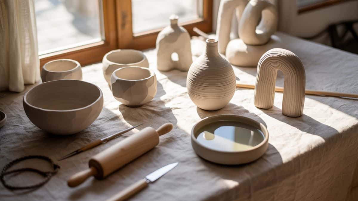 collection of air dry clay projects