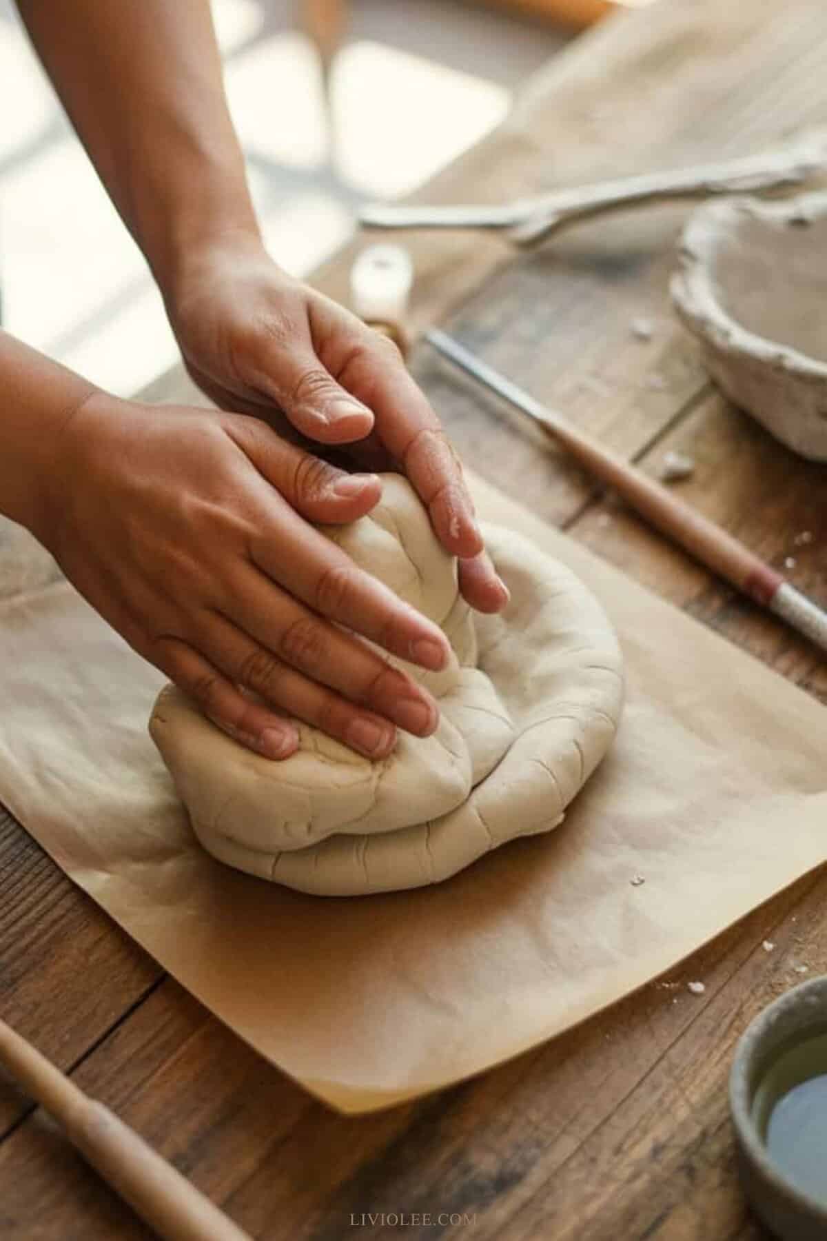air dry clay shaping diffuser stones