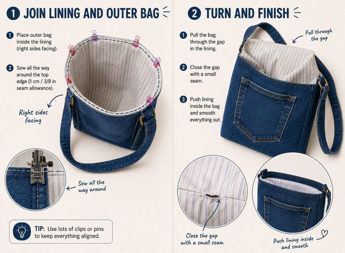 crossbody bag add lining