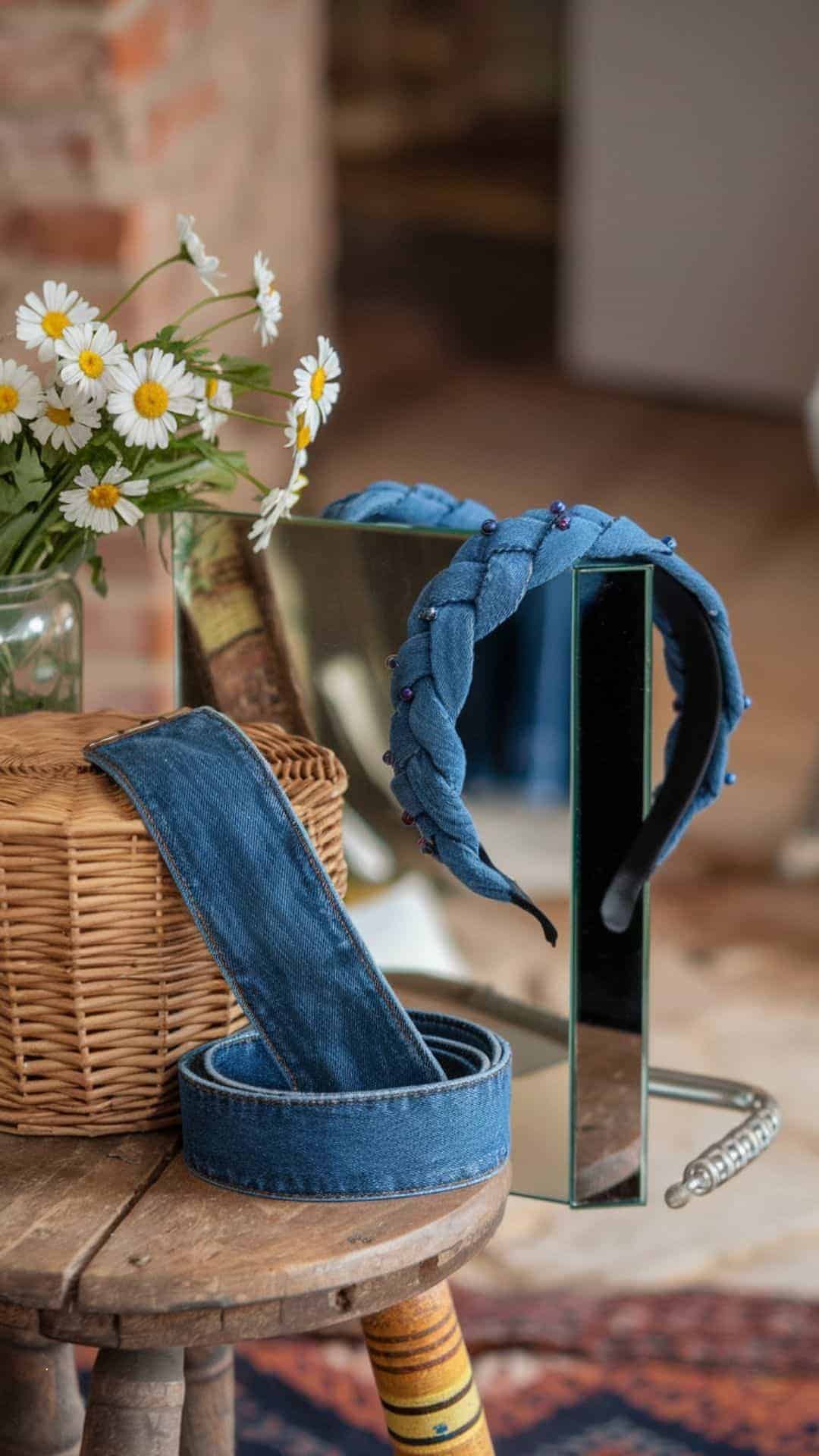 denim belt head band