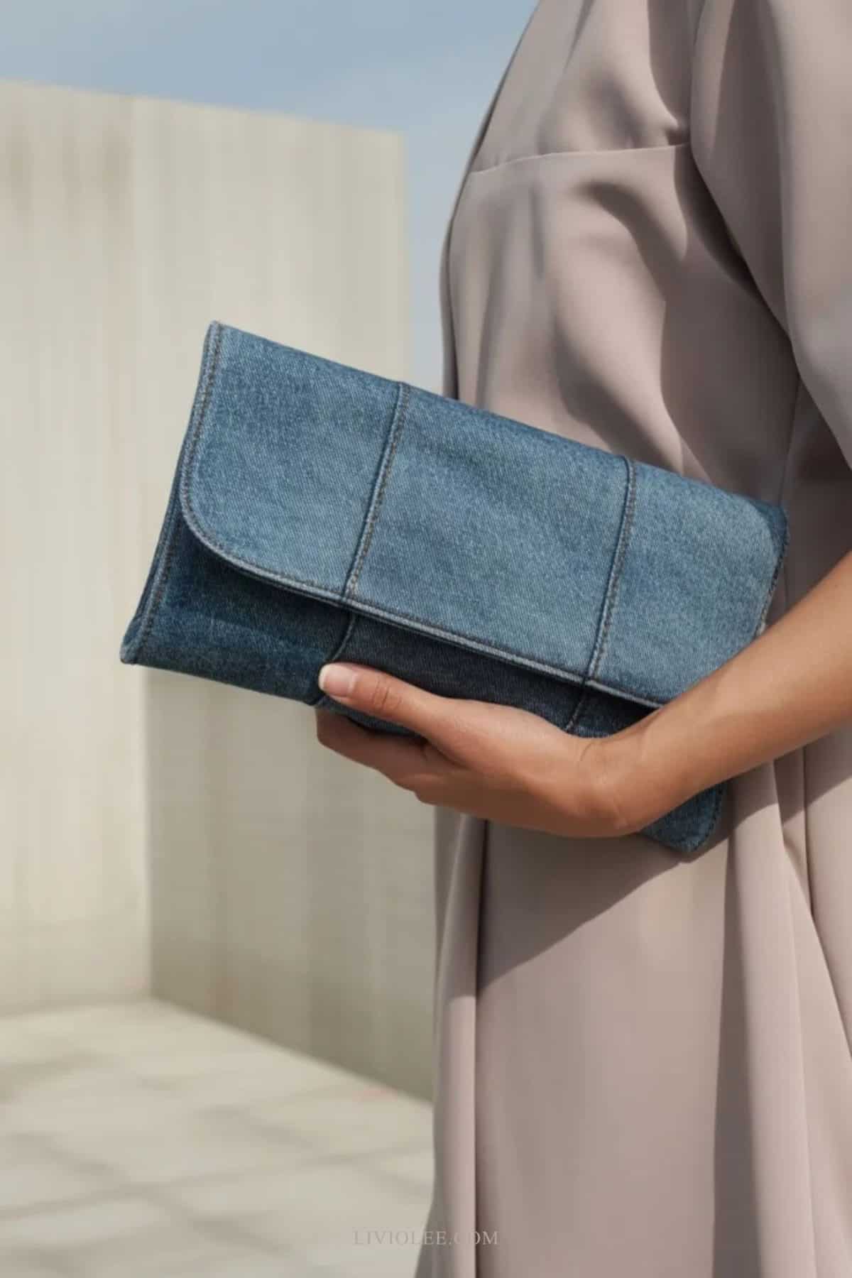 denim clutch 1