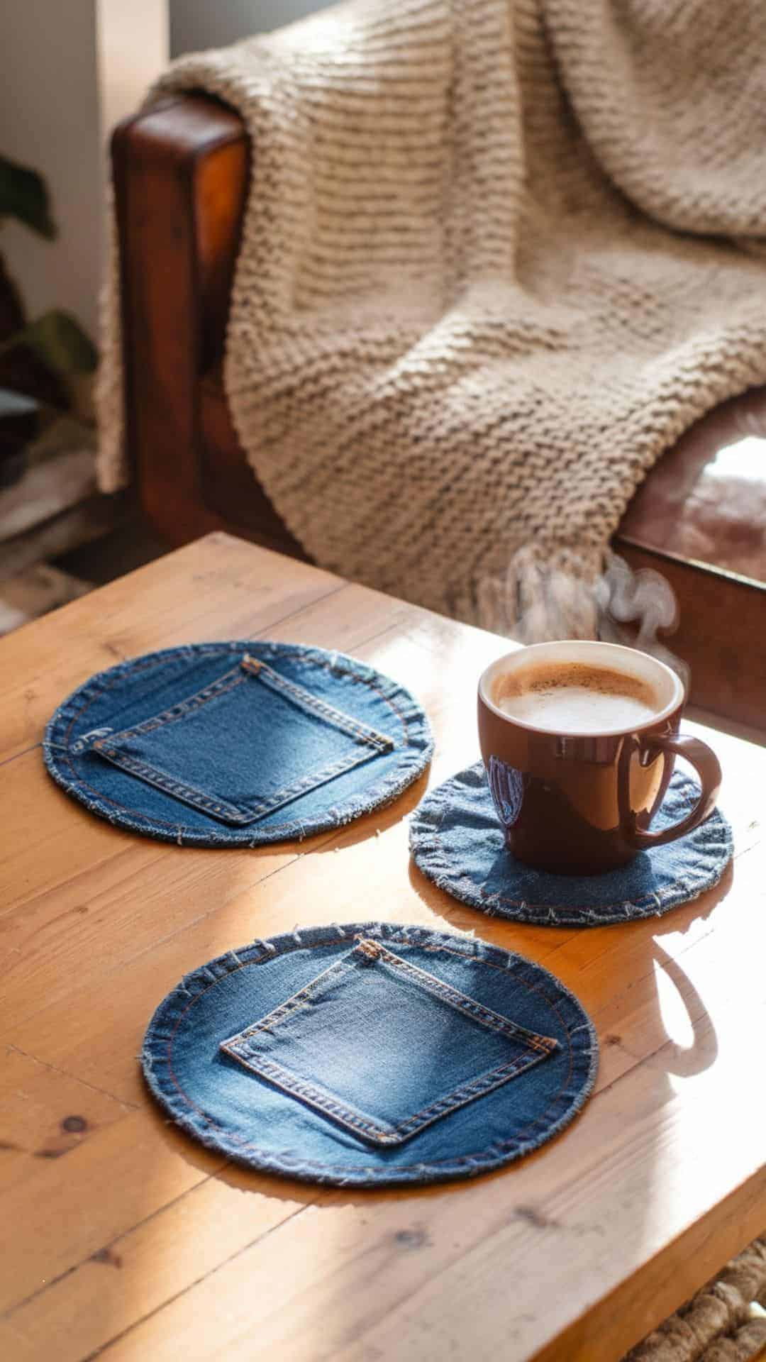denim coasters