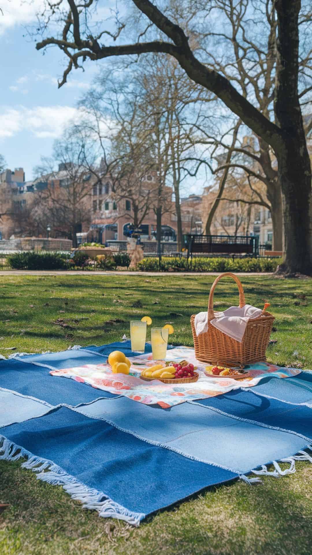 denim picnic blanket
