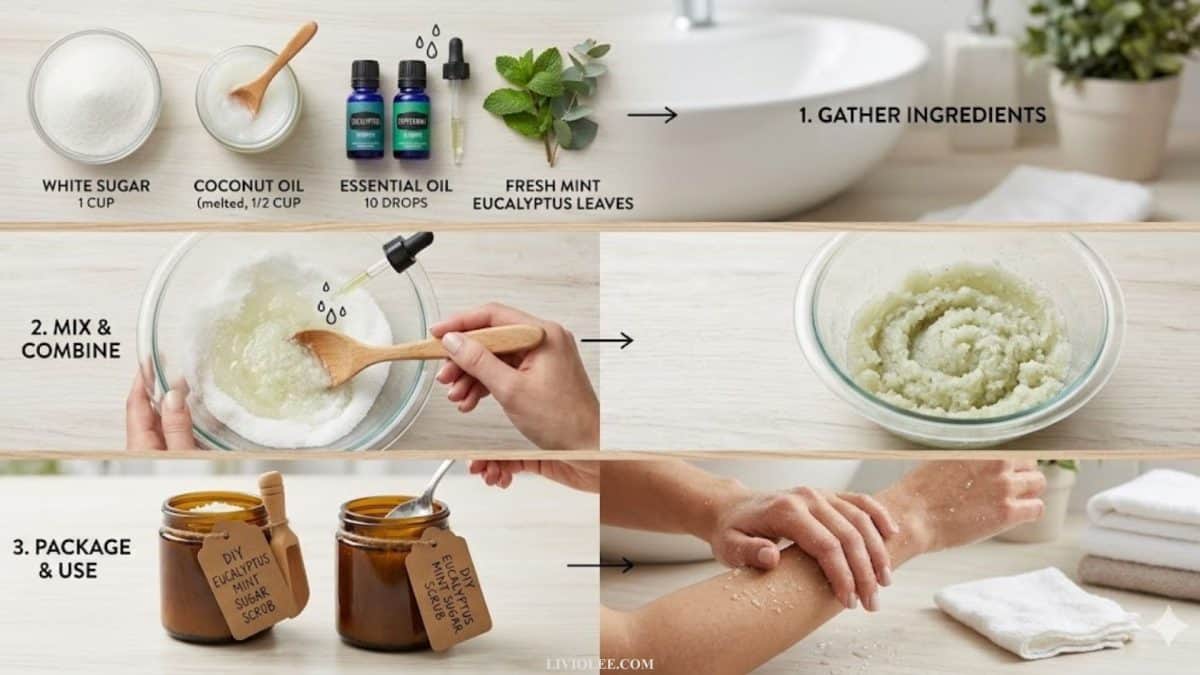 eucalyptus mint sugar scrub instructions