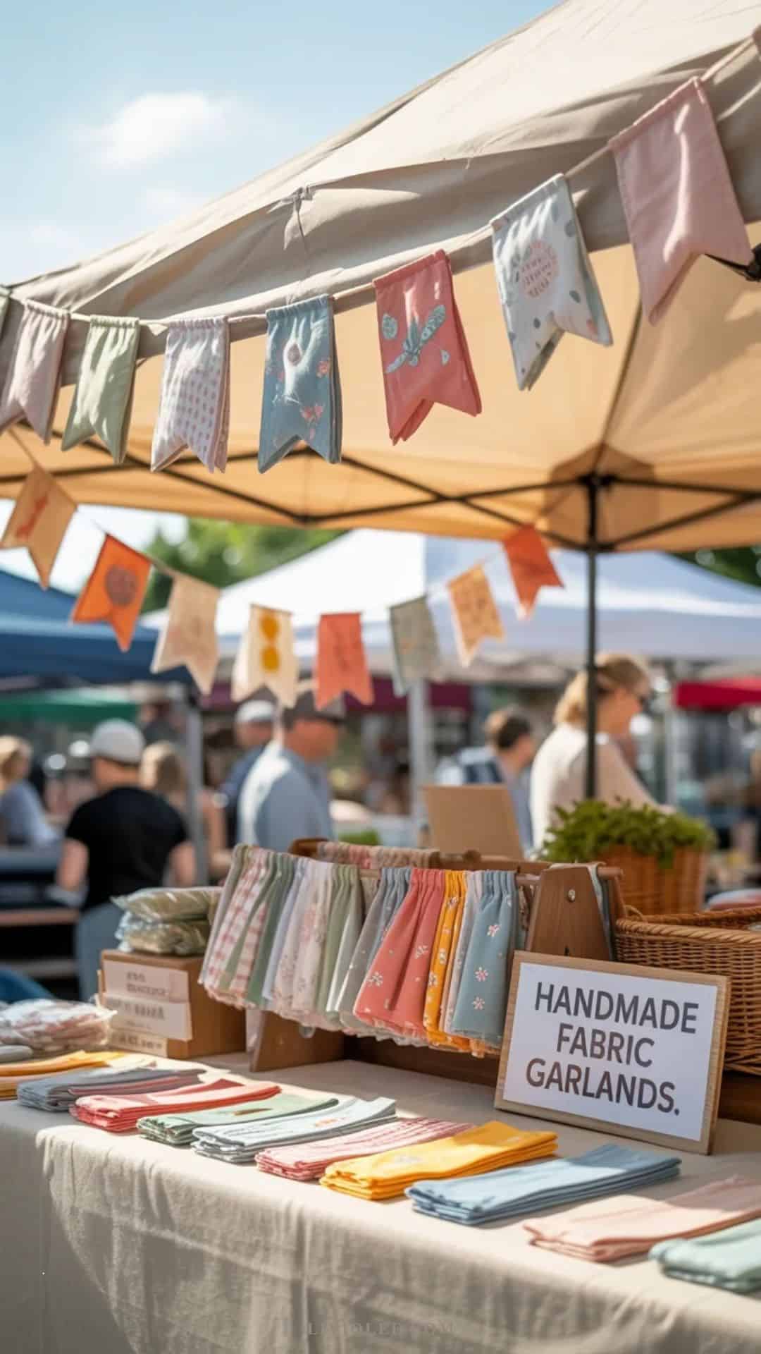 fabric bunting and pennant garlands
