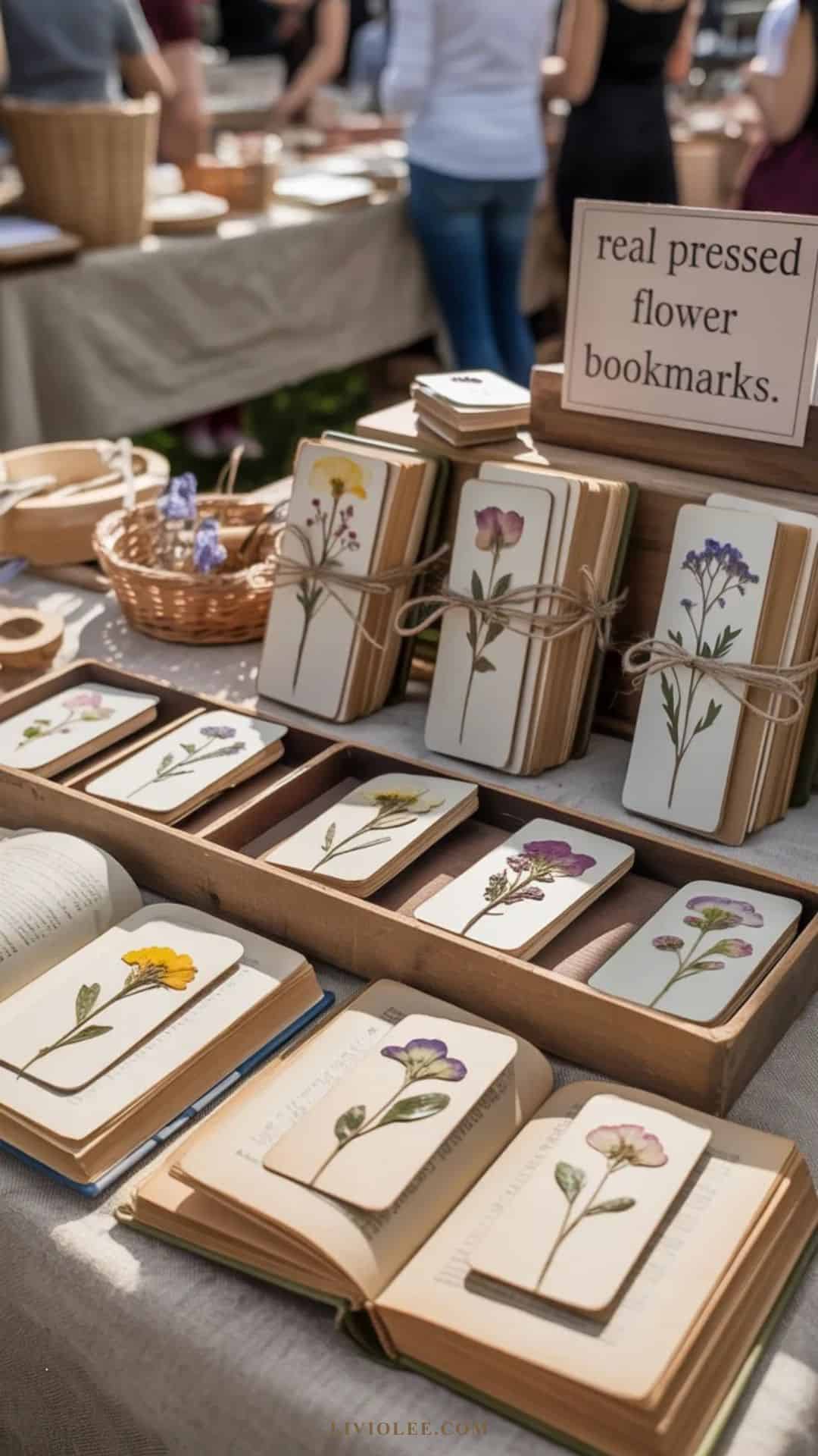 selection of pressed floral bookmarks