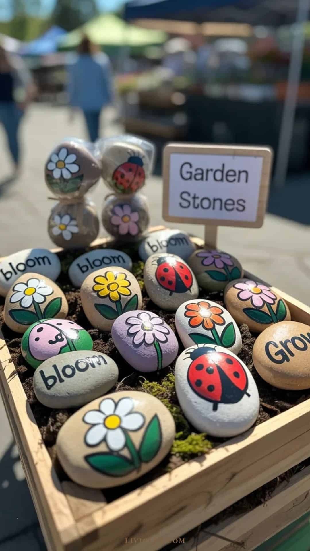 painted rock garden stones
