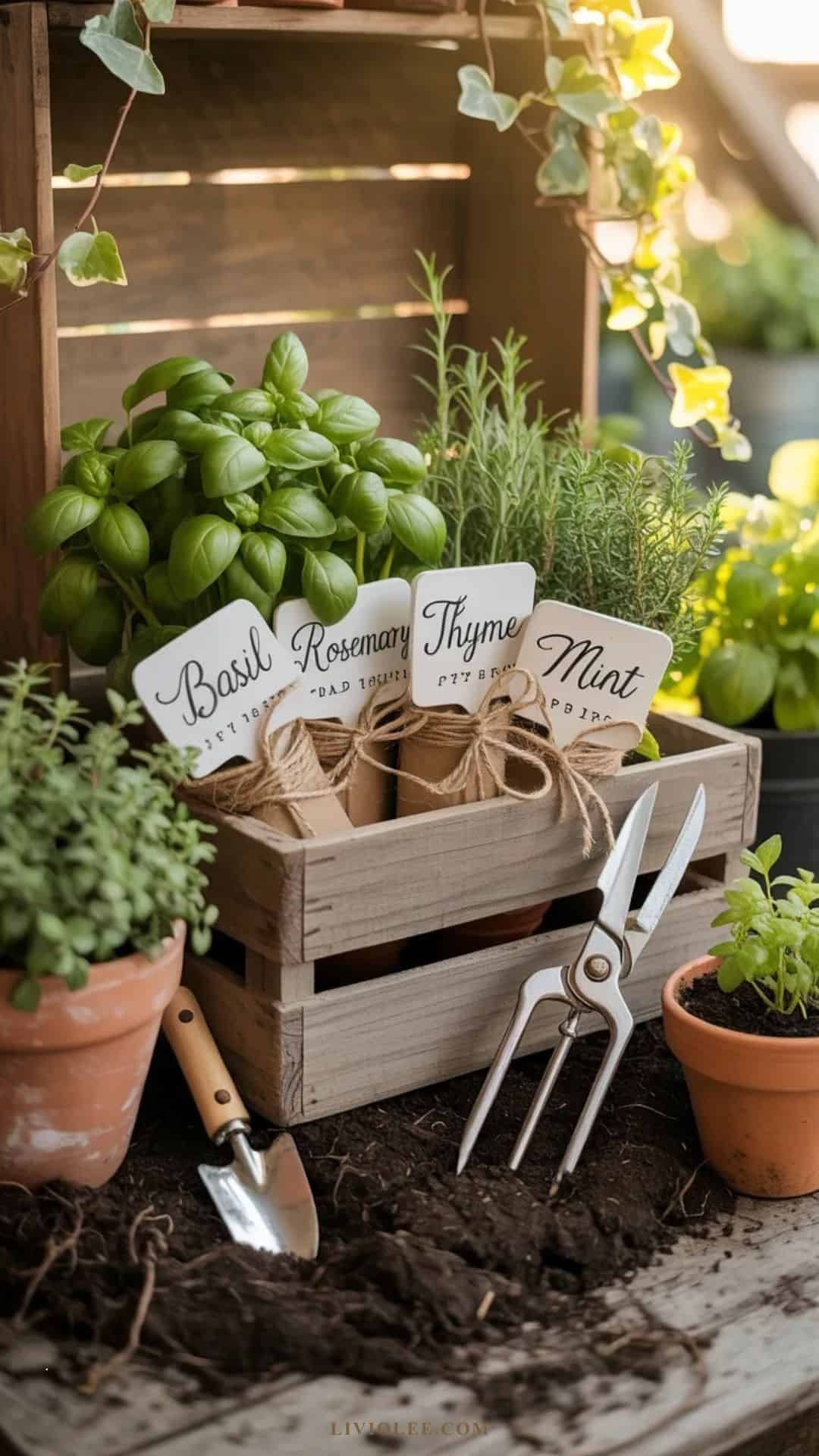 selection of DIY plant markers
