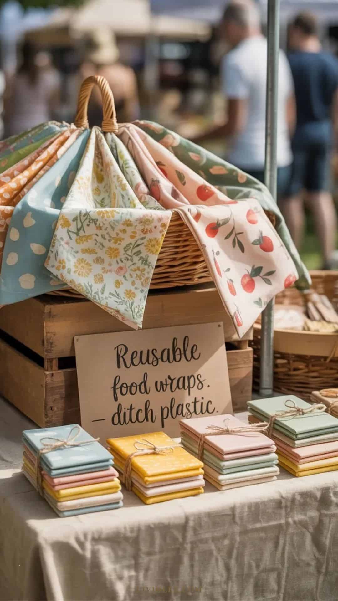 selection of handmade reusable food wraps