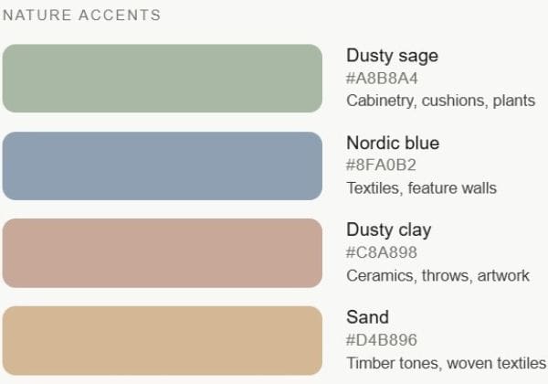 scandinavian nature accent colors