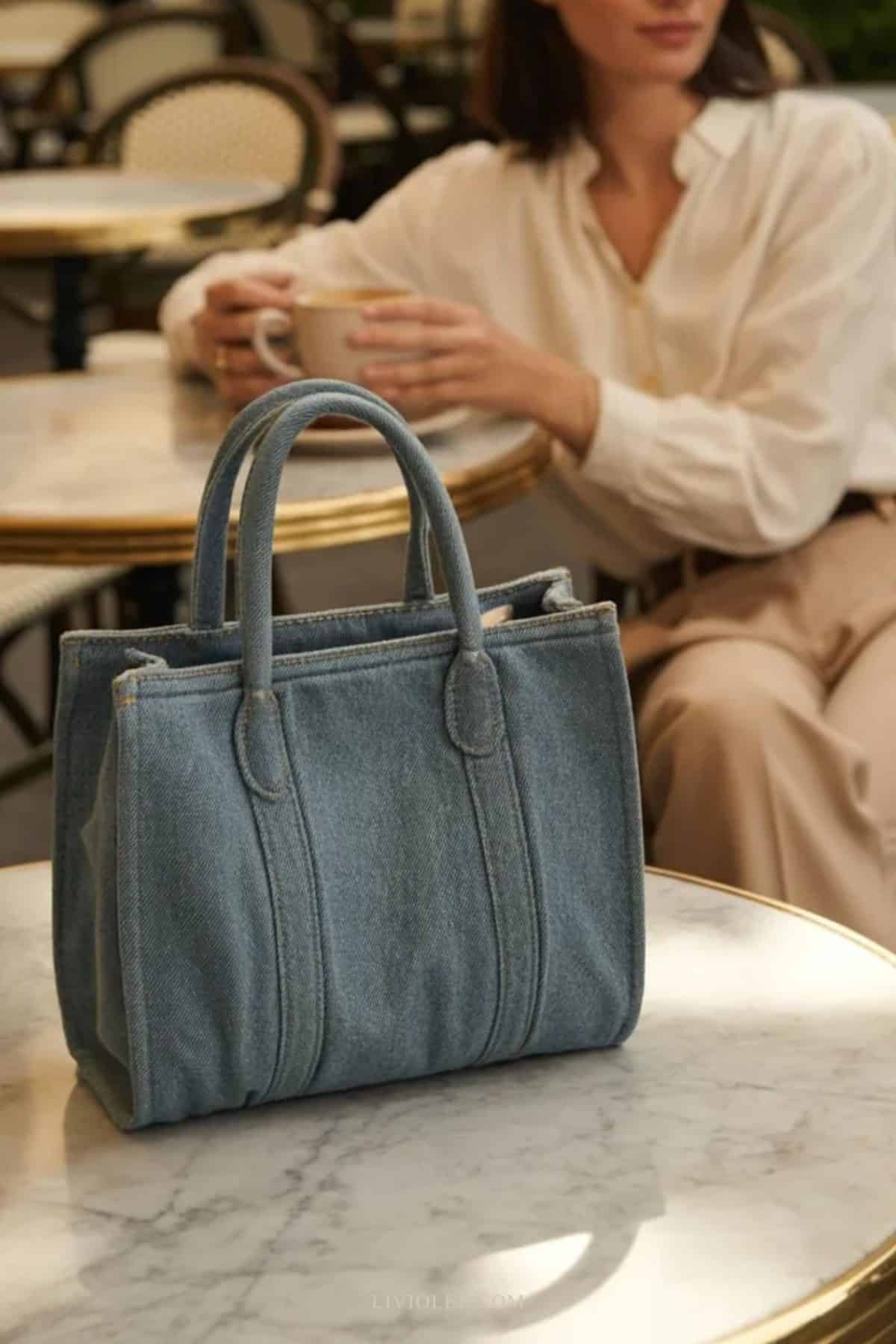 structured denim handbag 2