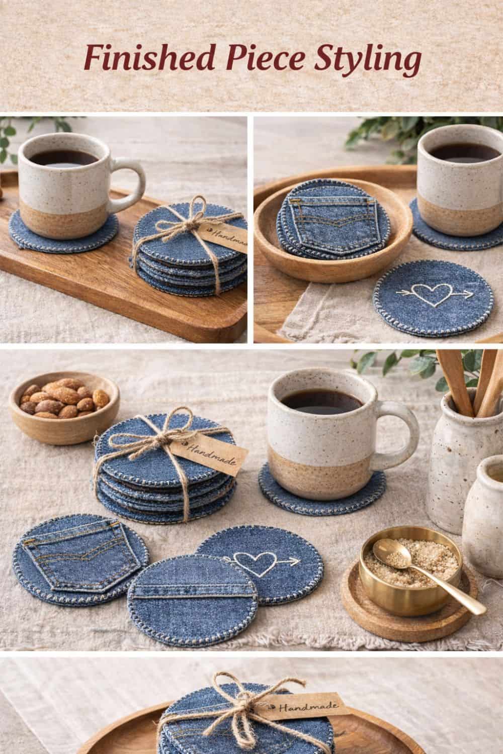 styling diy denim coasters