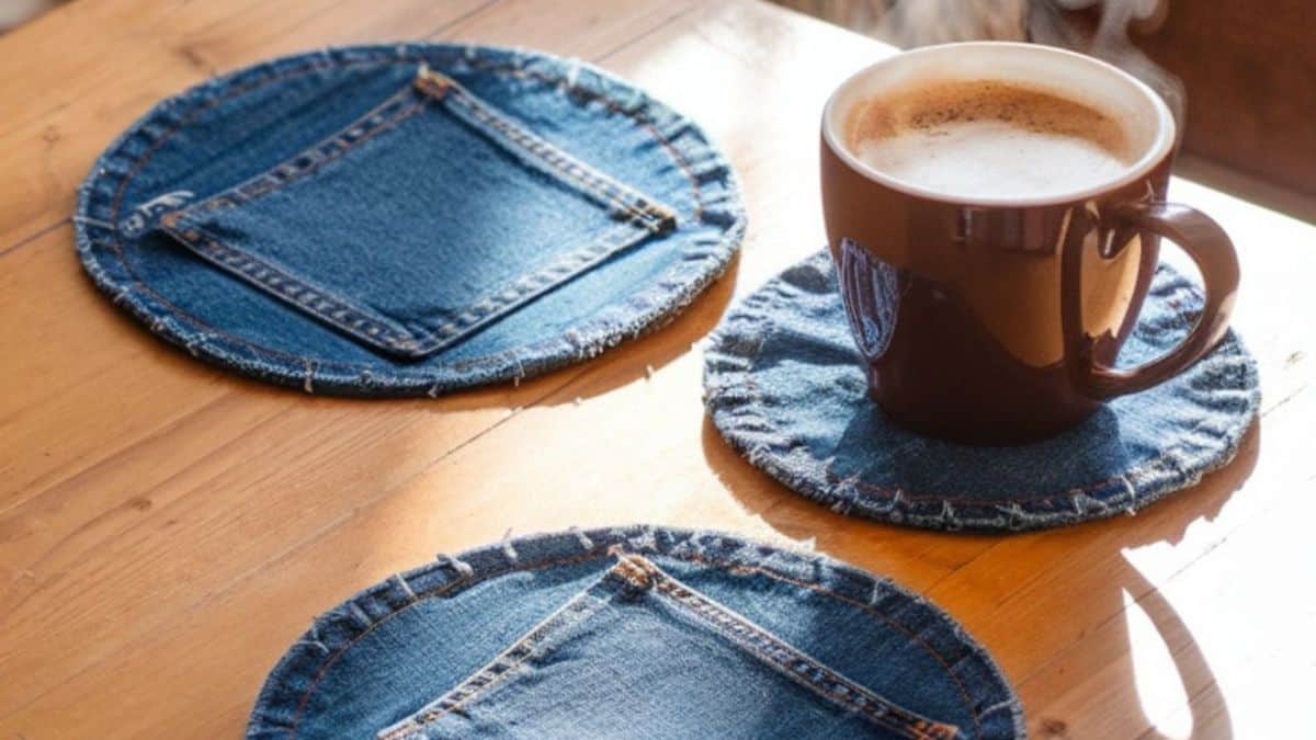 diy denim coasters made from jeans