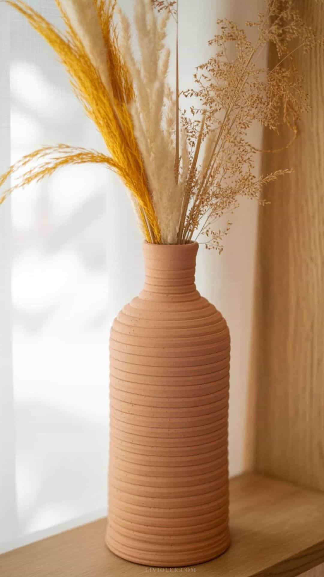 air dry clay coil built vase 1 1
