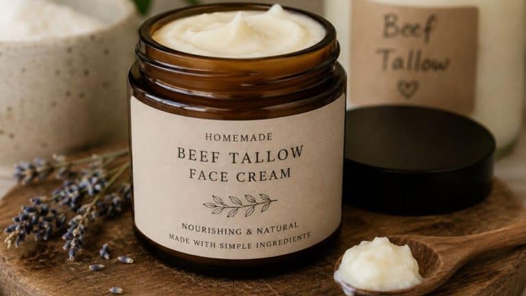 homemade beef tallow face cream