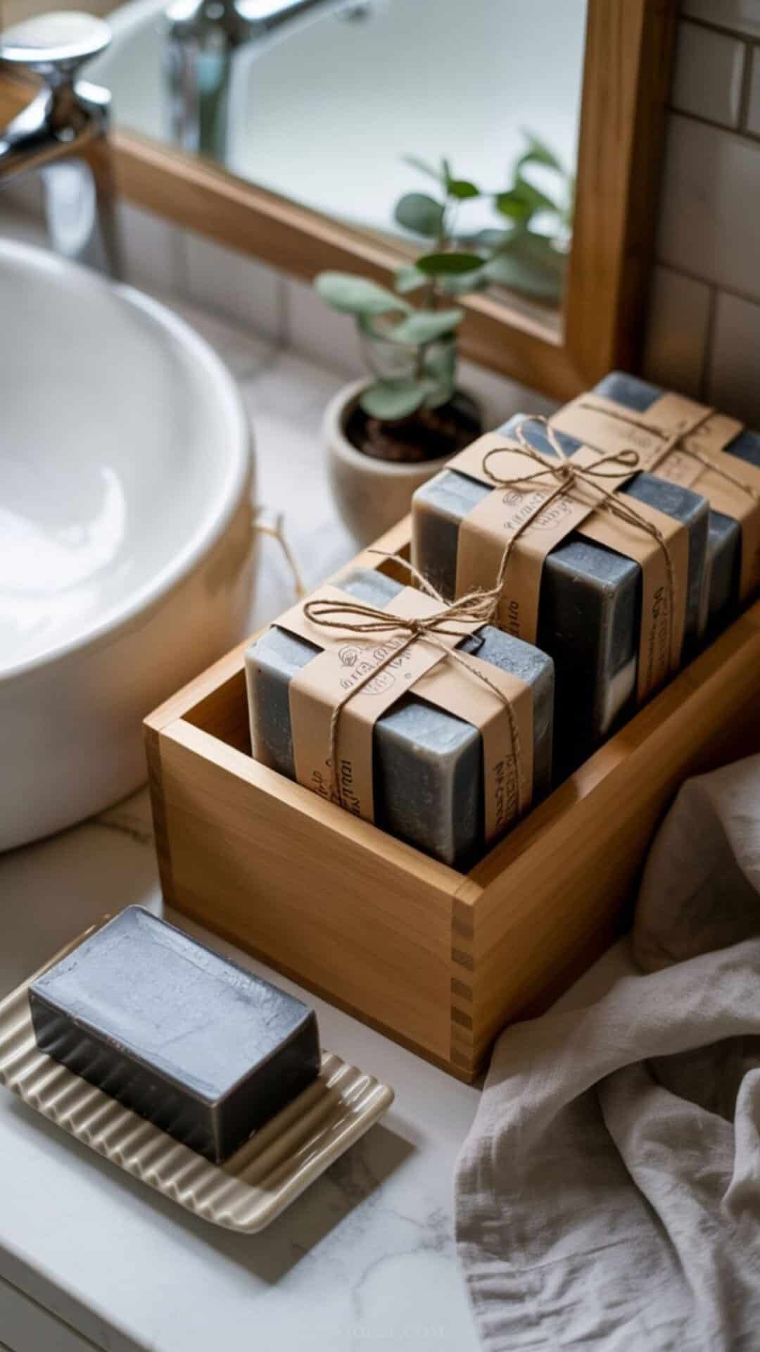 storage for charcoal melt pour soap