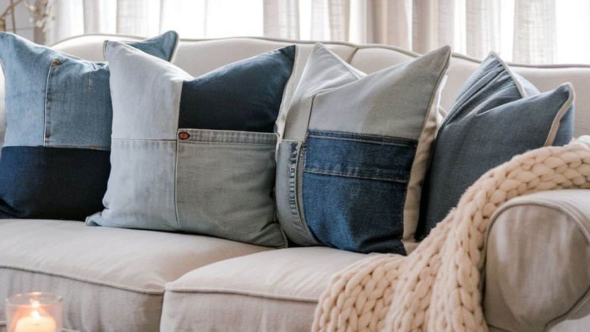 denim throw pillow covers