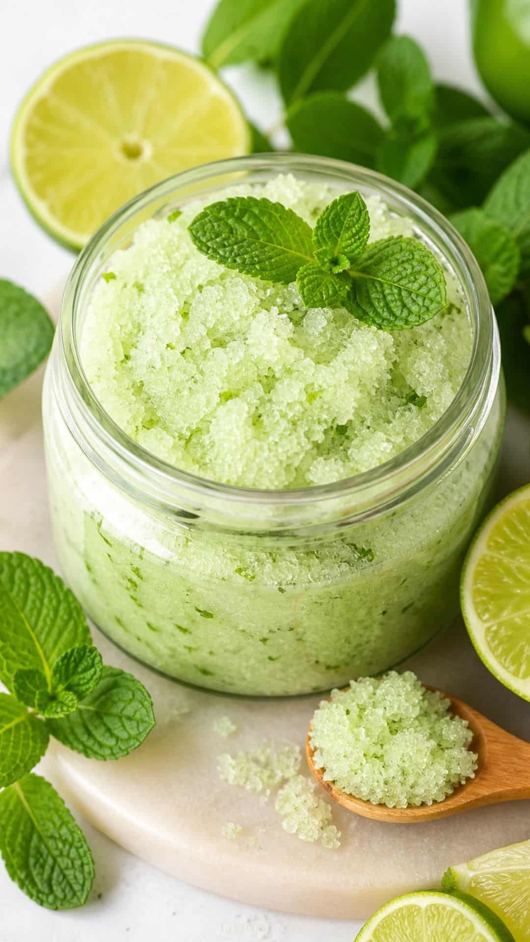 lime mint sugar scrub