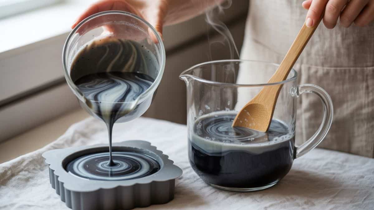 making melt and pour charcoal soap