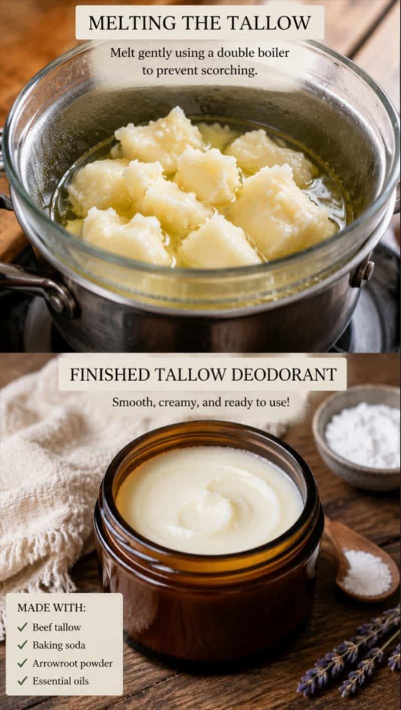 make tallow deoderant