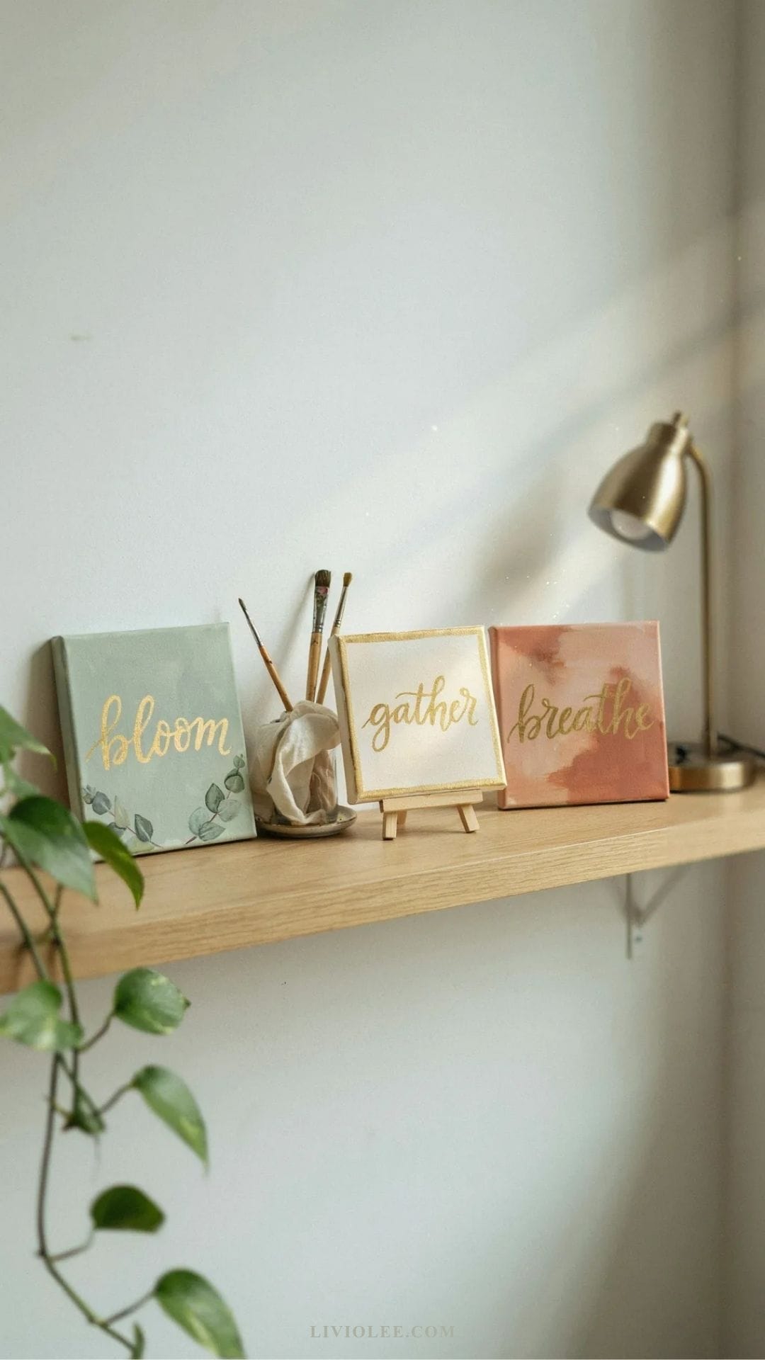 easy craft mini canvas art and affirmation signs