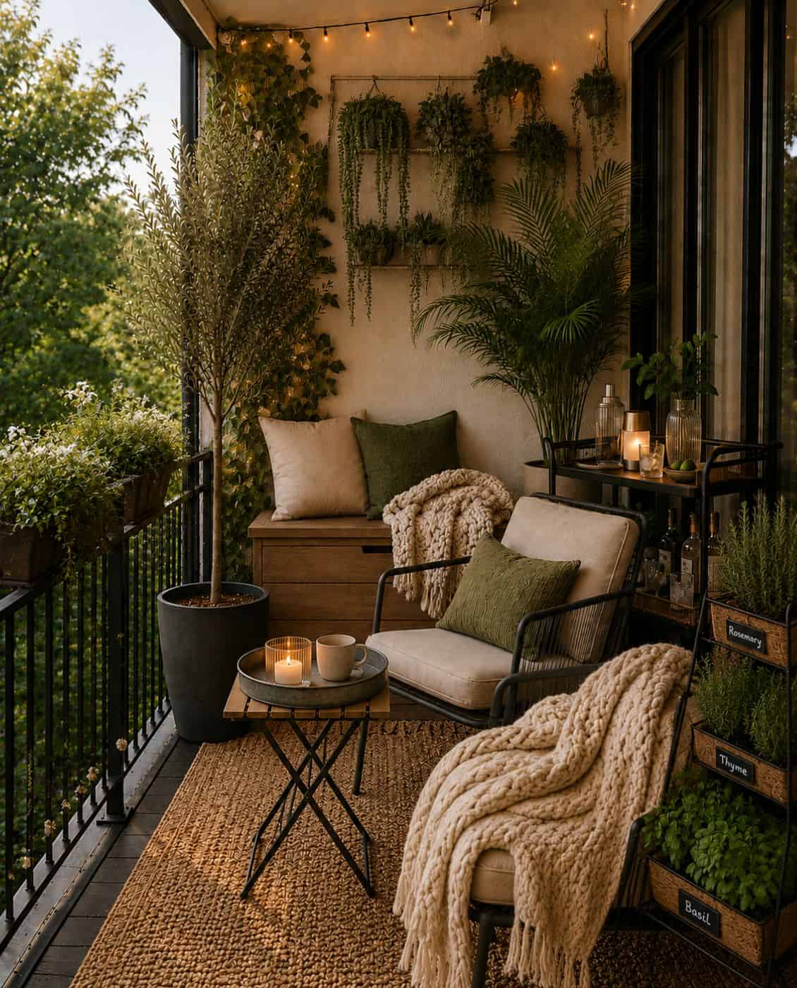 small patio growing plants