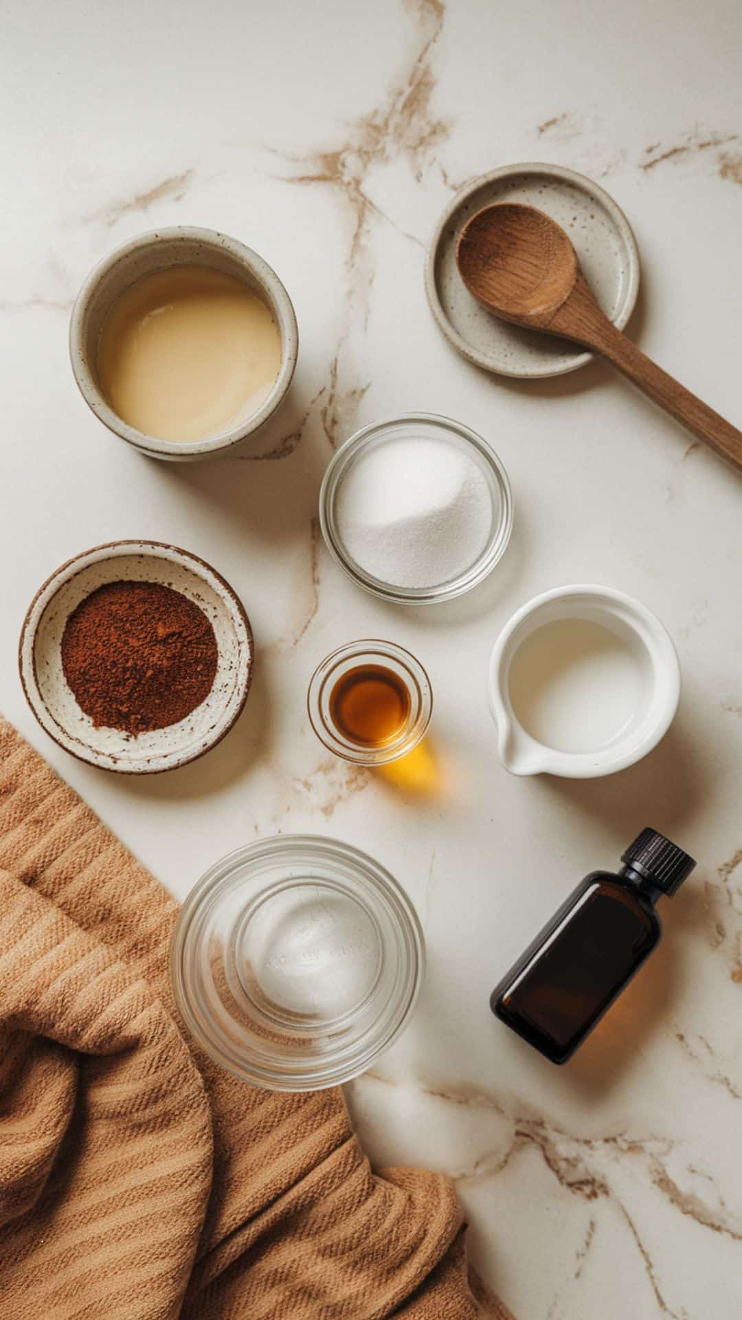 tallow coffee scrub ingredients and tools