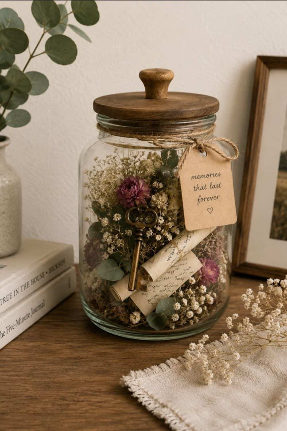 vintage key memory jar